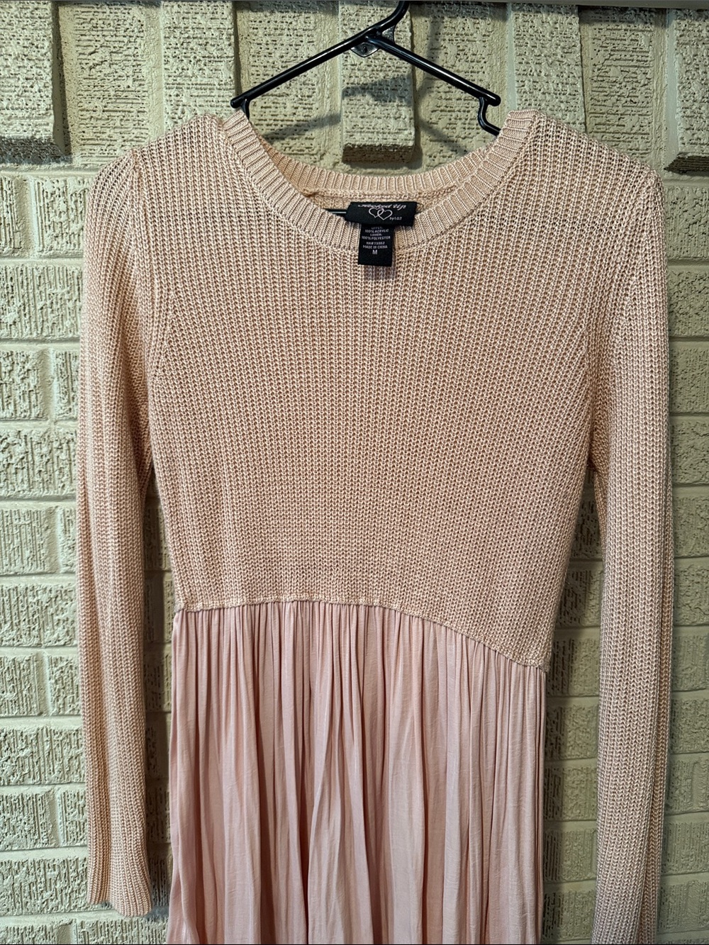 Hooked Up by I.O.T Soft Knit Sweater in Light Blush